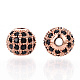 Perles de zircone cubique de placage de rack en laiton ZIRC-S001-8mm-B01-2