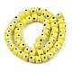 Chapelets de perles vernissées manuelles LAMP-WH0006-05H-2