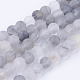 Chapelets de perles en quartz nuageux naturel G-G735-81-6mm-1