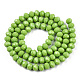 Brins de perles rondelles en verre de couleur unie à facettes GLAA-Q044-6mm-12-3