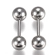 304 Stainless Steel Ball Stud Earrings EJEW-H113-02P-C-1