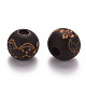 Painted Natural Wood Beads X-WOOD-N006-03A-05-2