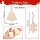 8 Bag 8 Style Unfinished Natural Wood Cutouts Ornaments WOOD-SZ0001-17-6