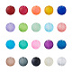 Craftdady 500 pz 20 colori fili di perle di vetro smerigliato trasparenti GLAA-CD0001-15-2