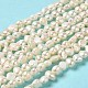 Naturales keshi abalorios de perlas hebras PEAR-E017-28-2