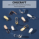 Chgcraft 24pcs 4 couleurs de boucles d'oreilles en laiton KK-CA0003-23-4