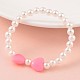 Imitation perles bracelets de perles acrylique extensibles pour enfants BJEW-JB02071-2
