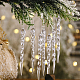 Wadorn 45 pz decorazioni natalizie in plastica con pendente a goccia di ghiacciolo DIY-WR0003-04-7