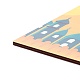 Tablero de densidad de tema eid adorno de pared de madera colgantes de placa de puerta HJEW-C004-01J-4