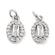 Латунные микро проложить кубического циркония подвески KK-C051-04P-04-1