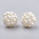 Handgefertigte Perlen mit Naturperlen WOVE-S116-04A-2