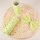 ハートキラキラスパンコールデコメッシュリボン  チュール生地  スカートを作るためのチュールロールスプールファブリック  緑黄  6インチ（15cm）  約10ヤード/ロール（9.144メートル/ロール） OCOR-BC0007-15-5
