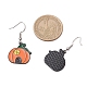Серьги с подвесками из сплава и эмали на тему Хэллоуина EJEW-JE06477-4