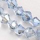 Chapelets de perles en verre à facettes bicone X-EGLA-P017-4mm-13-2