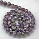 Natural Amethyst Round Bead Strands G-L170-8mm-03-2