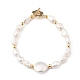 Natürliche Barockperlen Keshi Perlen Perlen Armbänder BJEW-JB05404-02-1
