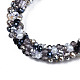 Bracelet extensible au crochet en perles de verre BJEW-T016-09A-2
