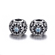 Hollow 925 Sterling Silver European Beads OPDL-L017-024TAS-1