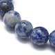 Bracelets extensibles en jaspe avec des taches bleues naturelles BJEW-K212-C-039-3