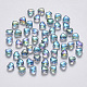 Perles de verre peintes par pulvérisation transparent GLAA-R211-02-D01-1