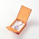 Boîtes de collier pendentif en carton rectangle CBOX-N008-02-4