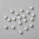No Hole ABS Plastic Imitation Pearl Round Beads MACR-F033-7mm-24-2
