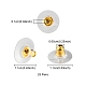 Brass Ear Nuts KK-YW0001-63G-5