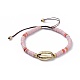 Bracelets de perles de tresse de fil de nylon BJEW-JB04554-M-2