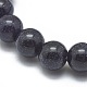 Synthetic Blue Goldstone Beads Stretch Bracelets BJEW-G617-01B-02-3