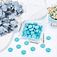SUNNYCLUE 1 Box 50Pcs Gemstone Cabochons 16mm Round Cabochon Synthetic Turquoise Stone Flatbacks Half Round Loose Gemstones Beads No Hole Dome Blue Cabochons for Jewelry Making DIY Earrings Adult TURQ-SC0001-05D-6