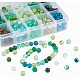 Set di perle di vetro crackle bicolore CCG-PH0003-07-5