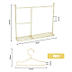 SUPERFINDINGS Goldenrod Doll Garment Rack with Hangers 1pc Iron Doll Clothes Storage Display Rack and 8pcs Mini Coat Hangers Miniature Doll Wardrobe Furniture Accessories for Pets Dollhouse Supplies ODIS-FH0001-14B-2