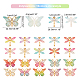 Arricraft 40 шт. красочные подвески в виде бабочки и стрекозы RESI-AR0001-15-2