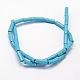 Synthetic Turquoise Column Beads Strands G-F247-03-2