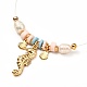 Kaurimuscheln- und Seepferdchen-Halsketten für Mädchen und Frauen NJEW-JN03715-02-4