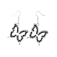 Set di gioielli con orecchini pendenti e pendenti in vetro SJEW-JS01076-01-7