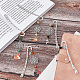 DELORIGIN 5pcs Metal Bookmarks 5 Styles Beading Flower Bookmarks with Fox and Natural Stone Pendant Vintage Dangle Bookmarks Reading Accessory for Student Teacher Readers Book Lovers Office Present AJEW-AB00019-4