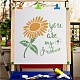 GORGECRAFT Large Sunflower Flower Stencil for Painting on Wood Wall Floor Canvas Scrapbook Card 11.8x11.8 Inch Reusable Template Sign Home Decor DIY-WH0244-006-5