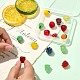 16pcs 16 Arten handgemachte Bunte Malerei-Perlen&nbsp;LAMP-CJ0002-78-4