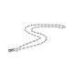 201 collier chaîne à maillons en forme de larme en acier inoxydable pour hommes femmes NJEW-I122-03P-1