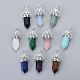 Natural & Synthetic Mixed Gemstone Pointed Big Pendants G-L520-L-1