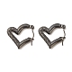 Ion Plating(IP) 304 Stainless Steel Chunky Heart Hoop Earrings for Women EJEW-K242-02B-1