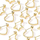 Brass Stud Earrings EJEW-BC0001-01G-5