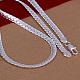 Popular Silver Color Plated Brass Curb Chain Necklaces For Men NJEW-BB12684-1-2