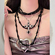 Готический крест сплав и пластик имитация жемчуга кулон многослойные ожерелья для женщин FS-WG7611B-01-2