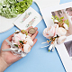Set corpetto da polso e fiore all'occhiello in craspire per abito da ballo di fine anno della festa di nozze dello sposo AJEW-CP0001-52-3