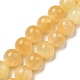 Fili di perline di calcite naturale al miele G-R494-A05-04-1