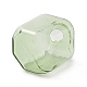 手作り吹きガラス瓶  ガラスバイアルペンダント作り用  正方形  薄緑  16~16.5x14~15x14~14.5mm  穴：3.5~6mm GLAA-B005-02D-3