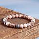 Gemstone Beads Stretch Bracelet BJEW-SW00021-2