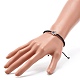 Hamsa Hand /Hand of Miriam with Evil Eye Braided Bead Bracelet for Girl Women BJEW-JB06910-02-3